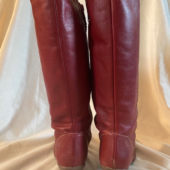 Yokono Red leather boots 6.5 - Picture 3 of 7